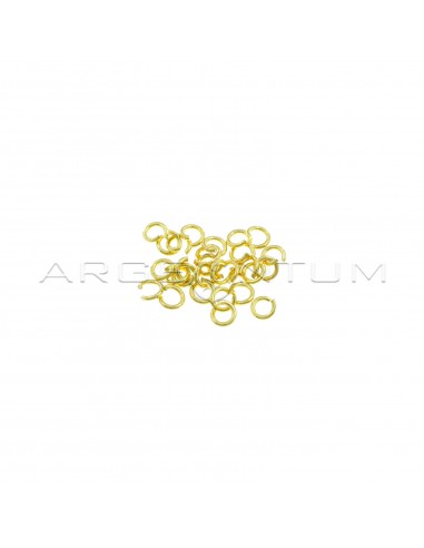 Yellow gold plated counter links ø 4.4 mm in 925 silver (28 pcs)