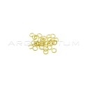 Yellow gold plated counter links ø 4.4 mm in 925 silver (28 pcs)