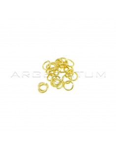 Yellow gold plated counter links ø 5.4 mm in 925 silver (22 pcs)