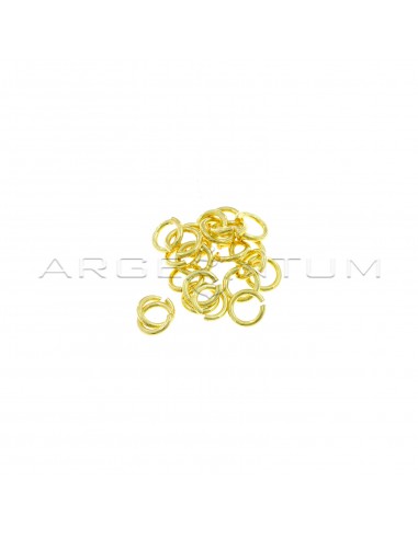 Yellow gold plated counter links ø 5.4 mm in 925 silver (22 pcs)