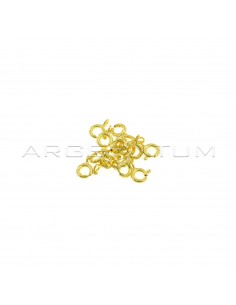 Chiusure maglia a molla da ø 5,5 mm placcate oro giallo in argento 925 (15 pz.)