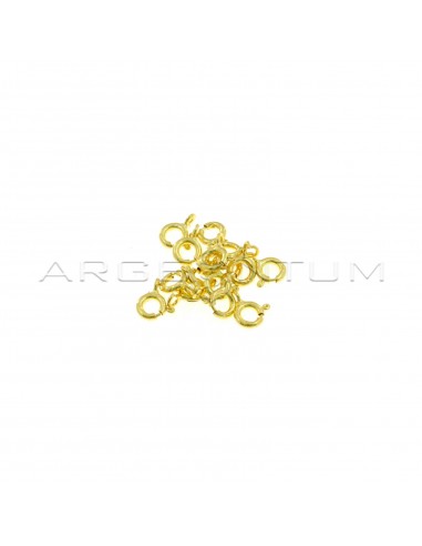 Chiusure maglia a molla da ø 5,5 mm placcate oro giallo in argento 925 (15 pz.)
