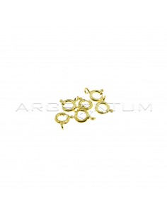 Spring link clasps ø 8 mm yellow gold plated in 925 silver (6 pcs.)