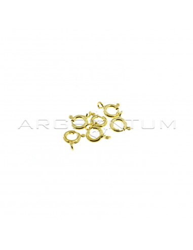 Chiusure maglia a molla da ø 8 mm placcate oro giallo in argento 925 (6 pz.)