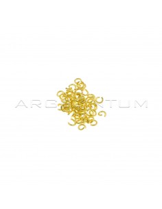 Yellow gold plated counter links ø 3.7 mm in 925 silver (43 pcs)