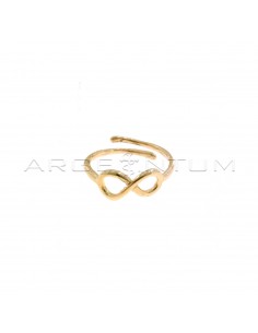 Rose gold plated adjustable ring with 925 silver infinity wire