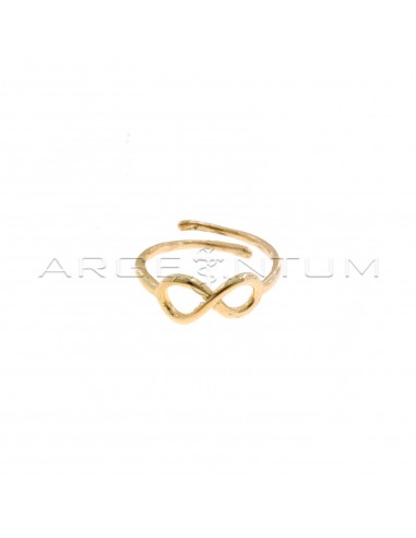 Rose gold plated adjustable ring with 925 silver infinity wire