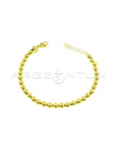 5mm smooth ball bracelet. yellow gold plated in 925 silver