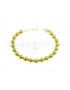 8mm smooth ball bracelet. yellow gold plated in 925 silver