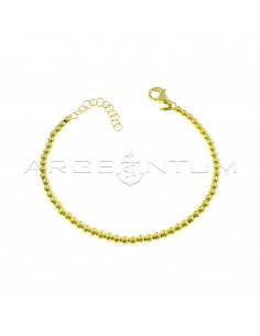 3mm smooth ball bracelet. yellow gold plated in 925 silver