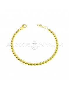 4mm smooth ball bracelet. yellow gold plated in 925 silver