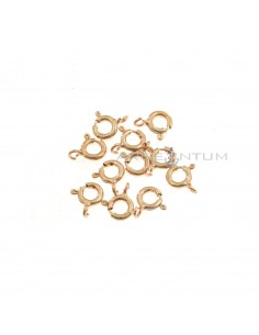 Spring link clasps ø 6 mm rose gold plated in 925 silver (12 pcs.)