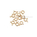 Chiusure maglia a molla da ø 6 mm placcate oro rosa in argento 925 (12 pz.)