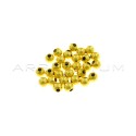 Sfere lisce da ø 4 mm con foro passante placcate oro giallo in argento 925 (28 pz.)