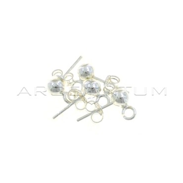Attachments for ø 5 mm ball earrings. with open link 4 pieces in 925 silver