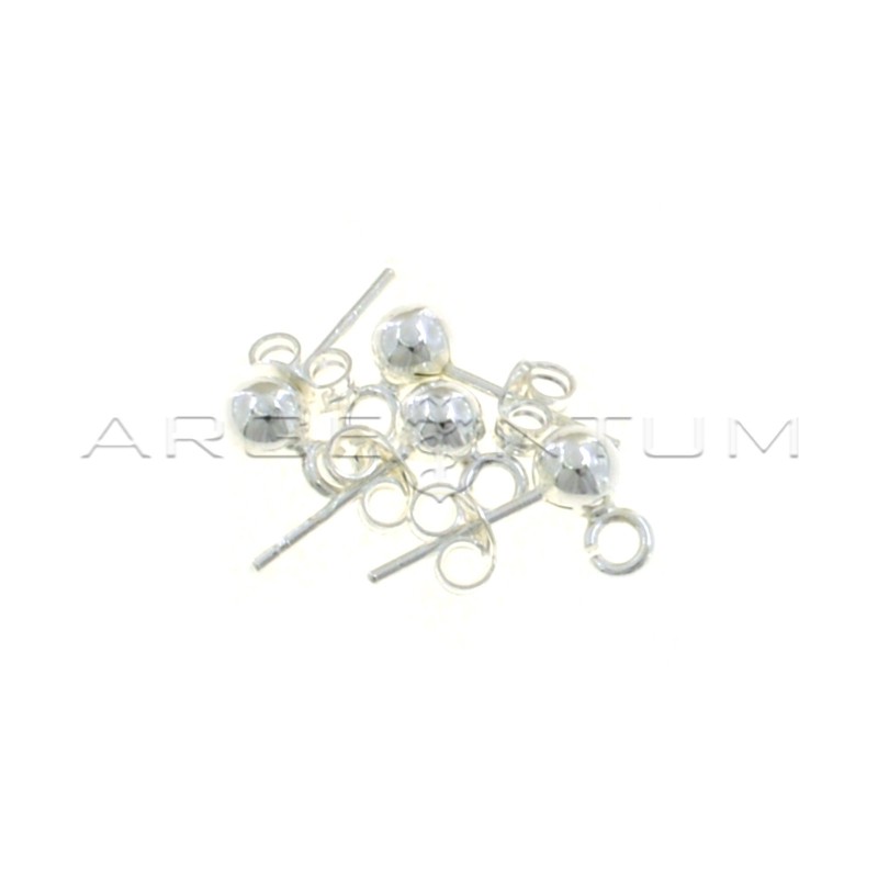 Attachments for ø 5 mm ball earrings. with open link 4 pieces in 925 silver