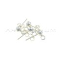Attachments for ø 5 mm ball earrings. with open link 4 pieces in 925 silver
