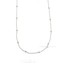 2.5mm alternating ball chain. white gold plated 925 silver (70 cm)