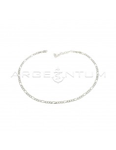White gold plated chain link 3 1 in 925 silver