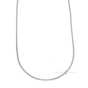 White gold plated pop corn link chain in 925 silver (40 cm)