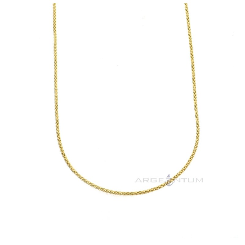 Catenina maglia pop corn placcata oro giallo in argento 925 (50 cm)