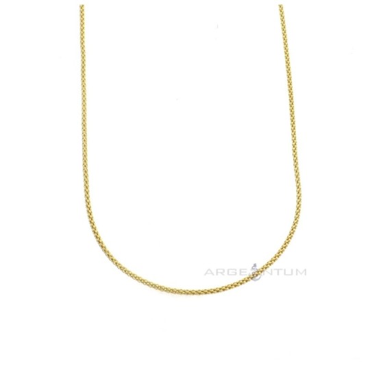 Catenina maglia pop corn placcata oro giallo in argento 925 (70 cm)