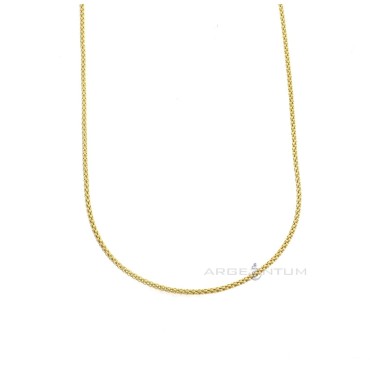 Catenina maglia pop corn placcata oro giallo in argento 925 (80 cm)