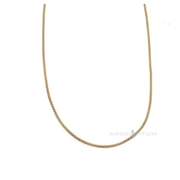 Catenina maglia pop corn placcata oro rosa in argento 925 (60 cm)