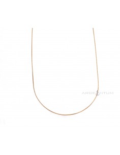 0.6 mm venetian chain link rose gold plated 925 silver (60 cm)