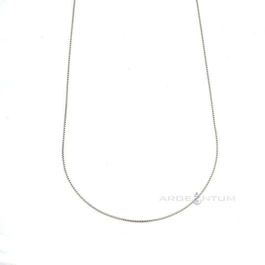 Catenina maglia veneziana da 0,6 mm placcata oro bianco in argento 925 (100 cm)