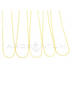 0.6 mm diamond-coated Venetian mesh chains in 925 silver plated yellow gold (40 cm) (5 pcs.)