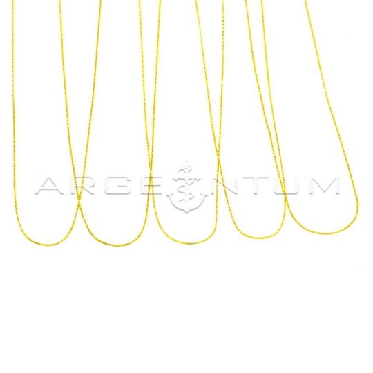 0.6 mm yellow gold plated Venetian chain links in 925 silver (40 cm) (5 pcs.)