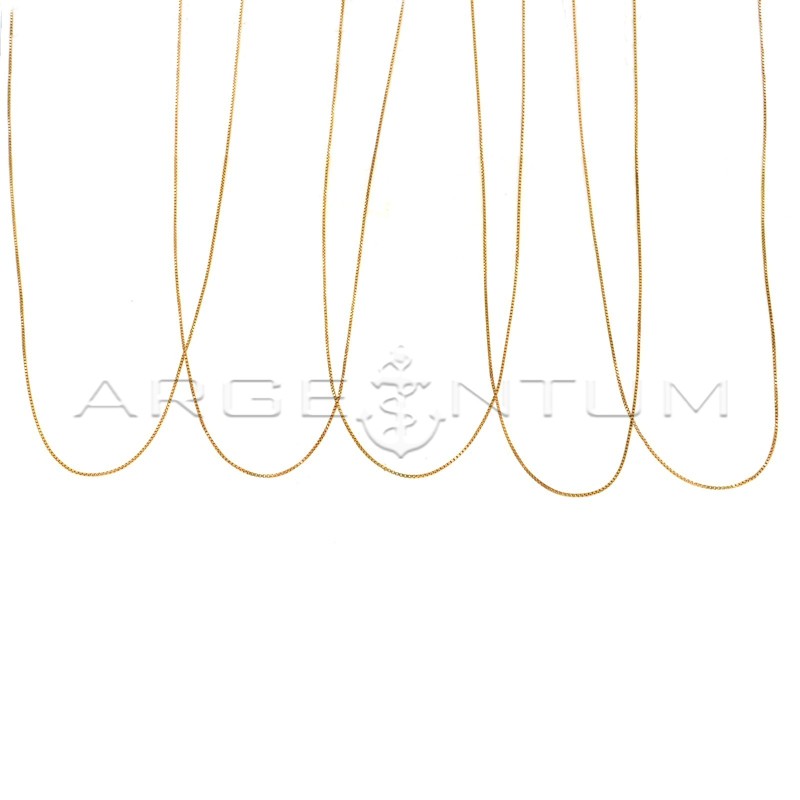 0.6 mm venetian mesh chains in 925 silver rose gold plated (40 cm) (5 pcs.)