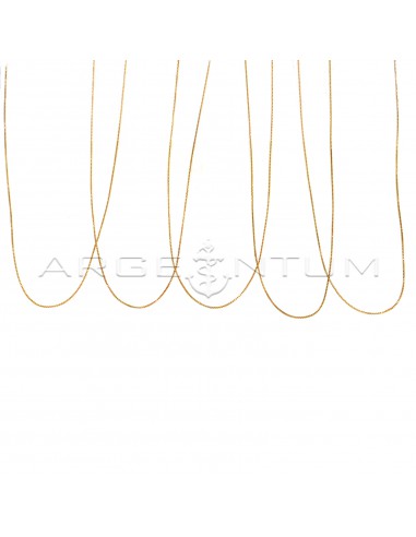 Catenine maglia veneziana da 0,6 mm placcate oro rosa in argento 925 (40 cm) (5 pz.)