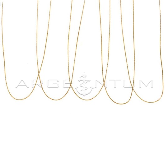 0.6 mm venetian mesh chains in 925 silver rose gold plated (40 cm) (5 pcs.)