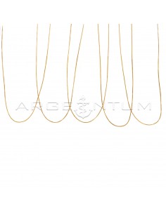 Catenine maglia veneziana da 0,6 mm placcate oro rosa in argento 925 (45 cm) (5 pz.)