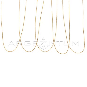 0.6 mm venetian mesh chains rose gold plated 925 silver (50 cm) (5 pcs.)