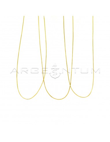 Catenine maglia veneziana da 0,8 mm placcate oro giallo in argento 925 (45 cm) (3 pz.)