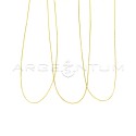Catenine maglia veneziana da 0,8 mm placcate oro giallo in argento 925 (45 cm) (3 pz.)