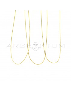 Catenine maglia veneziana da 0,8 mm placcate oro giallo in argento 925 (50 cm) (3 pz.)