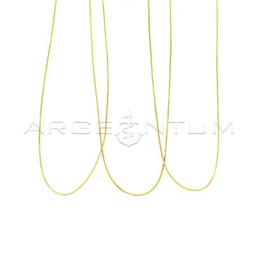 Catenine maglia veneziana da 0,8 mm placcate oro giallo in argento 925 (50 cm) (3 pz.)