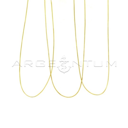 Catenine maglia veneziana da 0,8 mm placcate oro giallo in argento 925 (50 cm) (3 pz.)