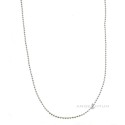 1.2 mm diamond ball chain in 925 silver plated white gold (60 cm)