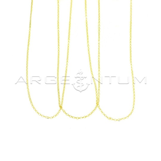 Catenine maglia rolò diamantata placcata oro giallo in argento 925 (50 cm) (3 pz.)