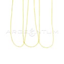 Catenine maglia rolò diamantata placcata oro giallo in argento 925 (45 cm) (3 pz.)