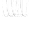 Catenine maglia veneziana da 0,6 mm placcate oro bianco in argento 925 (40 cm) (5 pz.)