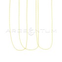 Catenine pallina diamantata da 1,2 mm placcate oro giallo in argento 925 (50 cm) (3 pz.)