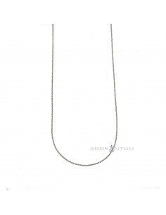 White gold plated twist chain in 925 silver (50 cm)