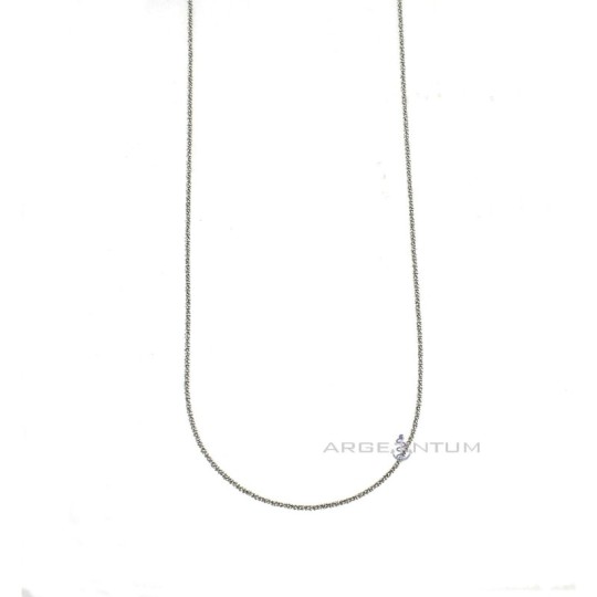 Catenina maglia twist placcata oro bianco in argento 925 (70 cm)