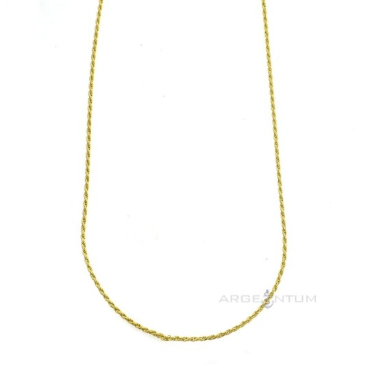 Catenina maglia funetta da 1,5 mm. placcata oro giallo in argento 925 (40 cm)
